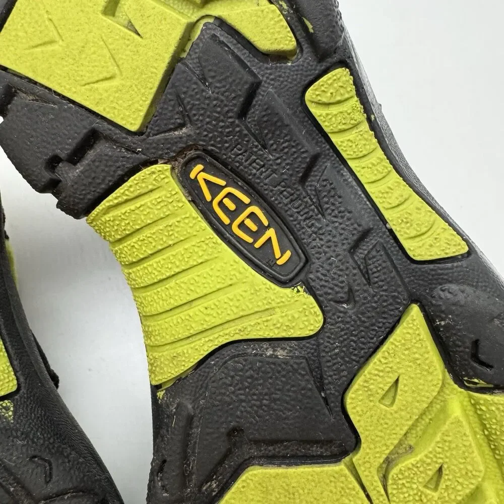 Keen Newport H2 Sport Sandals Kids 13 Black Lime Green Waterproof Lace Lock Shoe